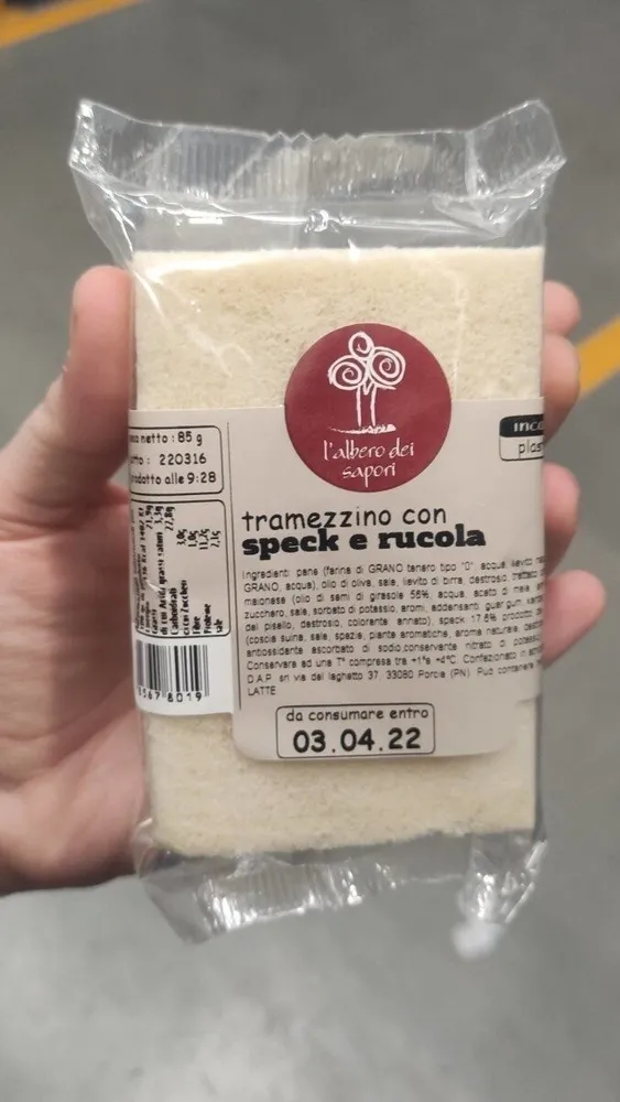 Tramezzino con speck e rucola