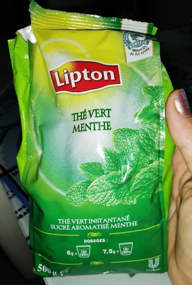 The vert instantané sucré menthe lipton