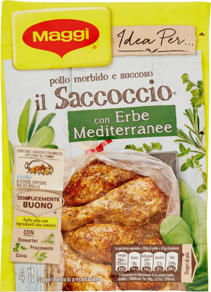 Idea pe il saccoccio con erbe mediterranee sacchetto