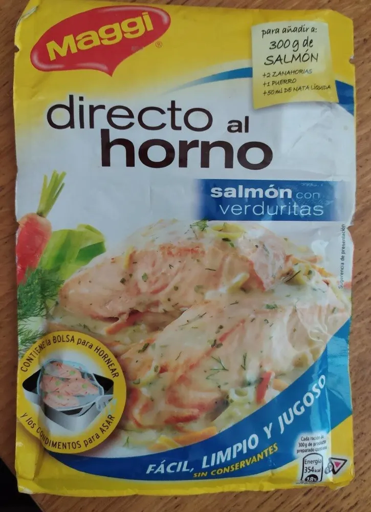 Salmón con verduras