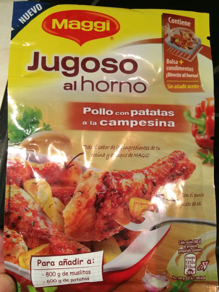 Jugoso al horno