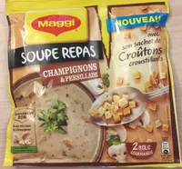 Soupe repas champignons & persillade