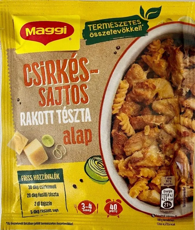 Csirkés-Sajtos Rakott Tészra Alap