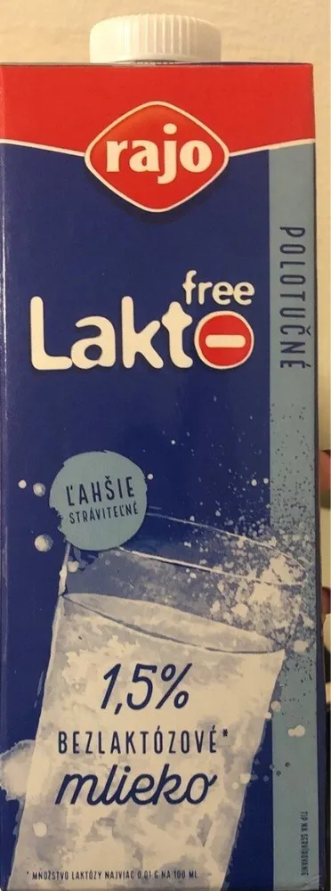 Polotučné bezlaktózové mlieko