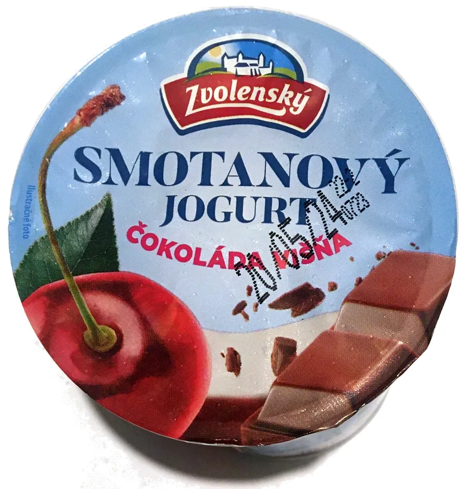 Smetanový jogurt čokoláda višeň