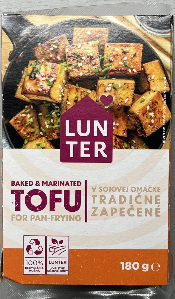 Baked and marinated tofu