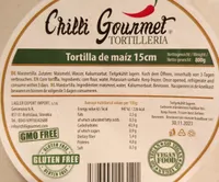 Tortilla de maíz 15cm