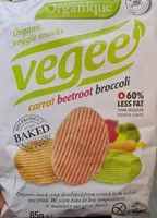 Organic veggie snacks Vegee carrot beetroot broccoli