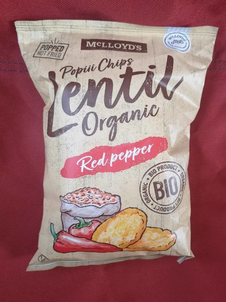 Popüi chips lentil organic red pepper