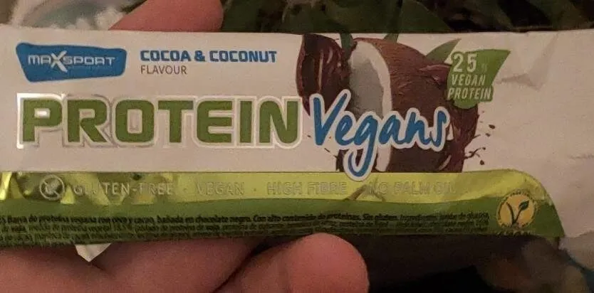 Cocoa and coconut protein vegan