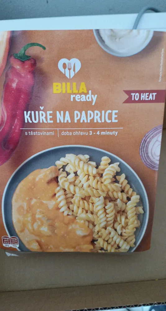 Kuře na paprice s těstovinami