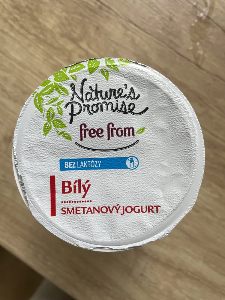 Bílý smetanový jogurt