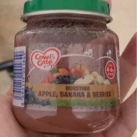 Bursting apple, banana & berries
