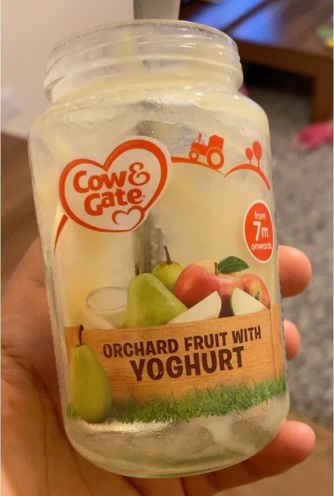 Orchard fruit with yoghurt