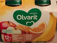 Banane, pomme, orange et biscuit
