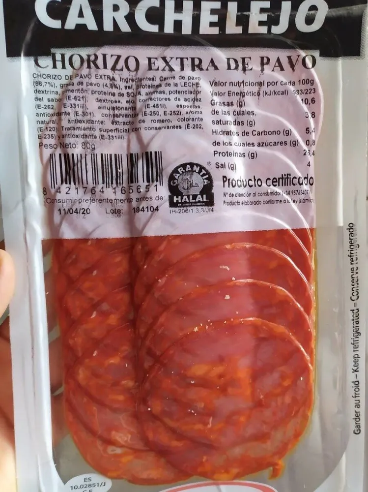 Chorizo extra de pavo