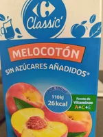 Bebida de melocoton, sin azúcares añadidos