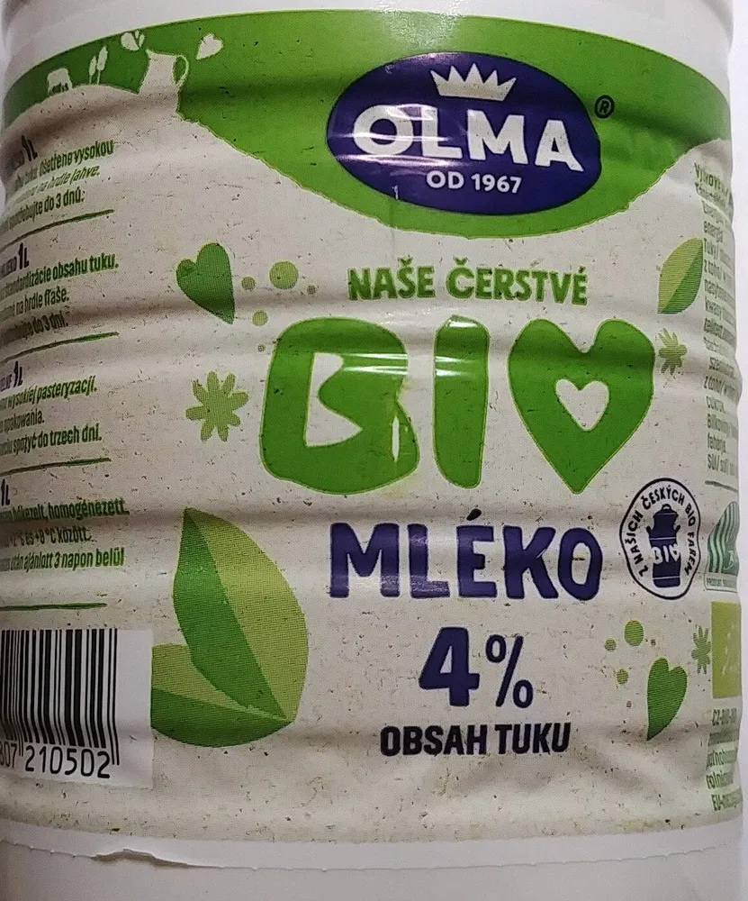 Naše čerstvé bio mléko
