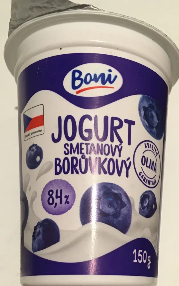 Jogurt smetanový borůvkový