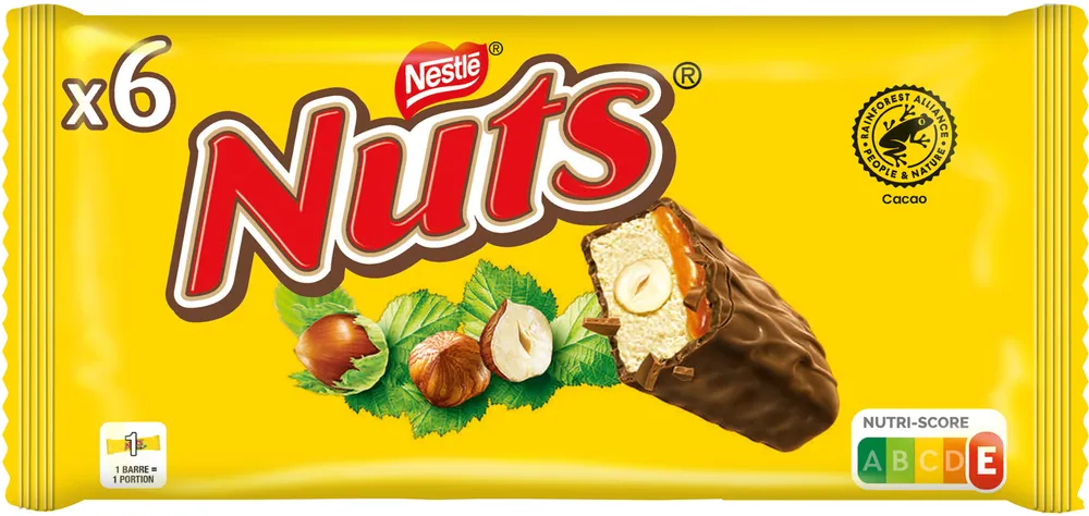 NUTS Barres chocolatées - 6x42g