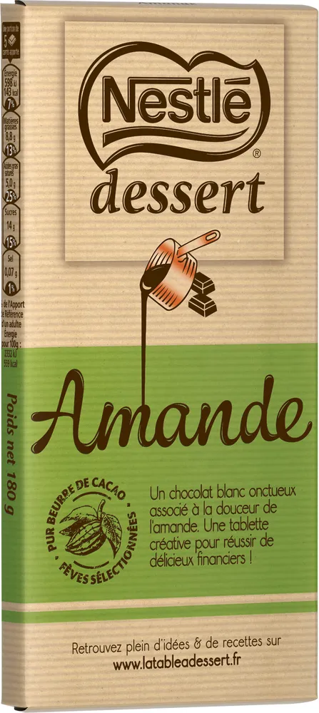 NESTLE DESSERT Chocolat Blanc Amande