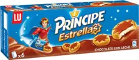 Estrellas galletas rellenas de chocolate