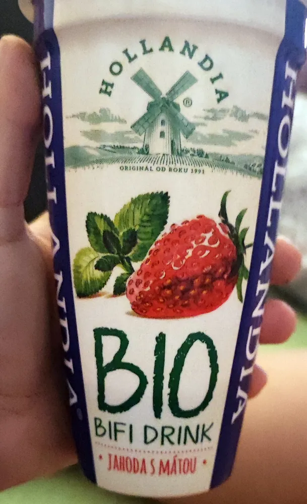 BIO jogurtové mléko jahoda s mátou