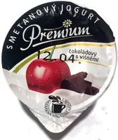 Smetanový jogurt čokoládový s višněmi