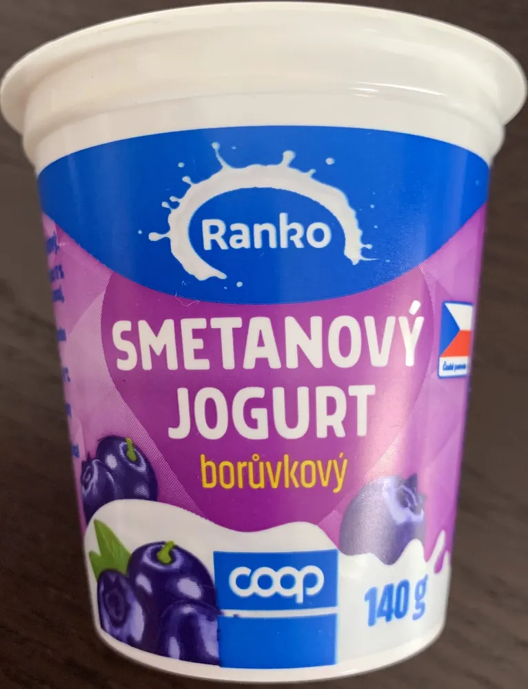 Smetanový jogurt borůvkový