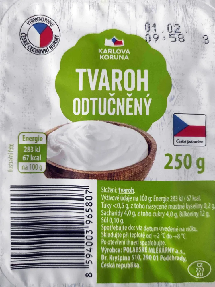 Tvaroh odtučněný