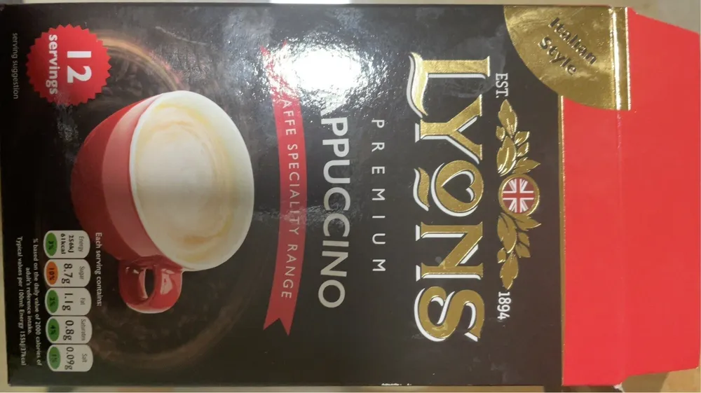 Lyons premium cappuccino