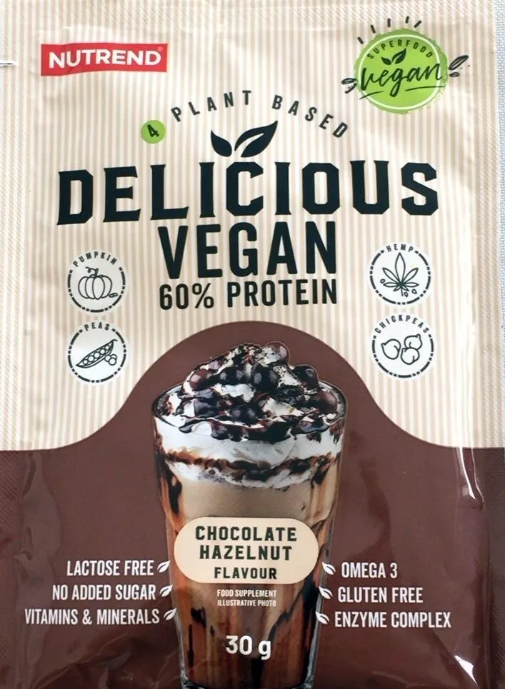 Delicious Vegan Protein  - čokoláda + lískový ořech