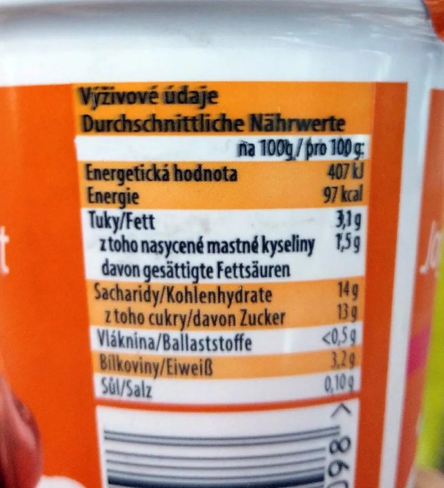 Jogurt, třešňový pohár