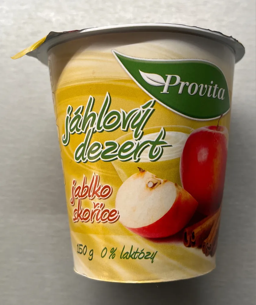 Jáhlový dezert jablko skořice
