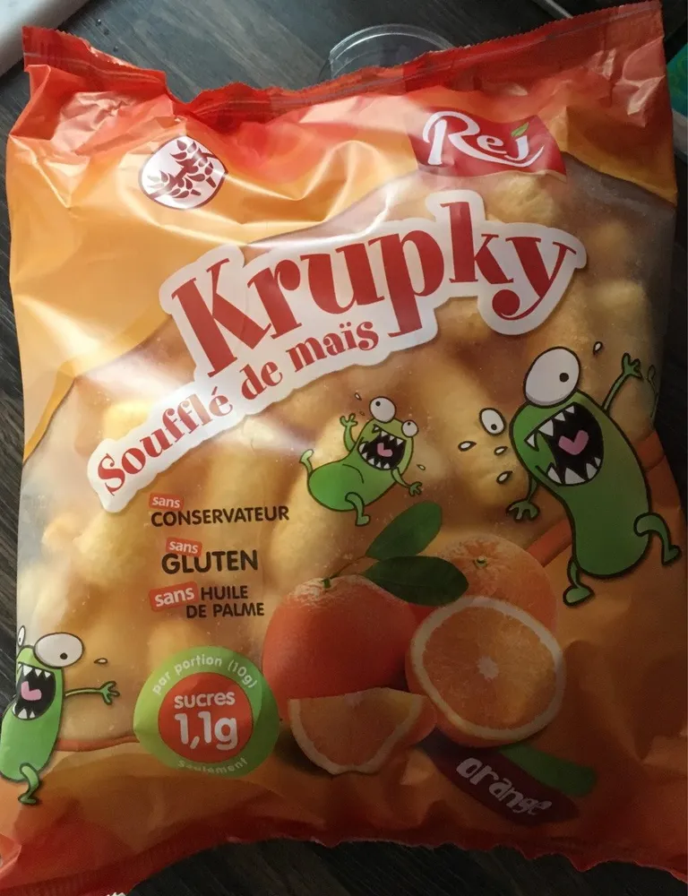 Krupky - Soufflé de maïs orange