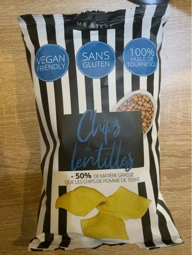 Chips de lentilles au sel de mer