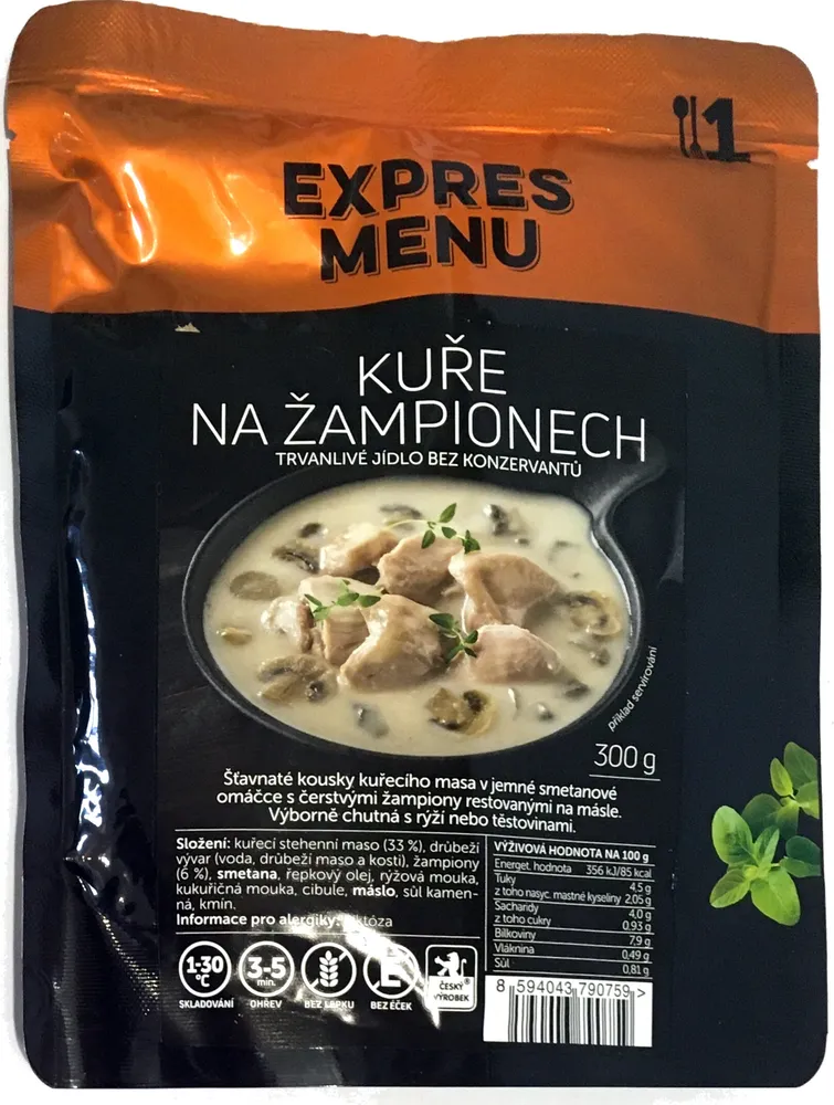 Kuře na žampionech