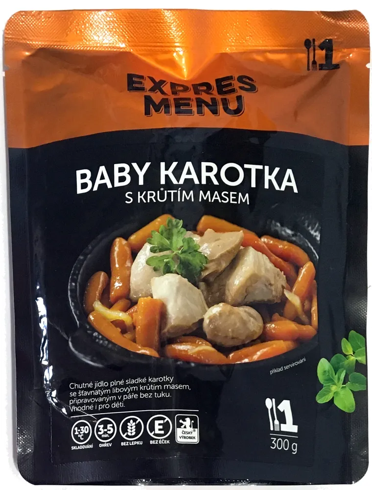 Baby karotka s krůtím masem