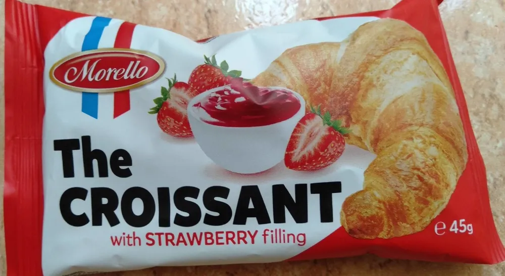 Croissant with strawberry