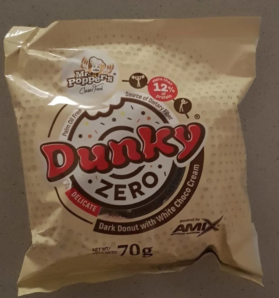 Dunky zero / dark donut with white choco cream