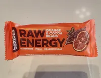 Raw energy orange and cocoa beans