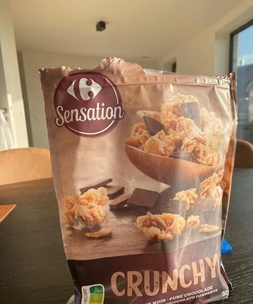 Carrefour Sensation CRUNCHY  DARK CHOCOLATE