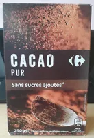 Cacao pur sans sucres ajoutés
