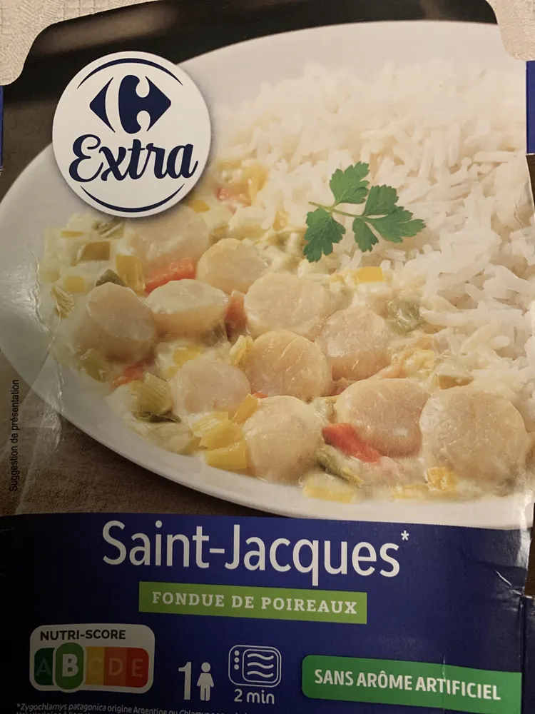 Saint-Jacques, fondue de poireaux