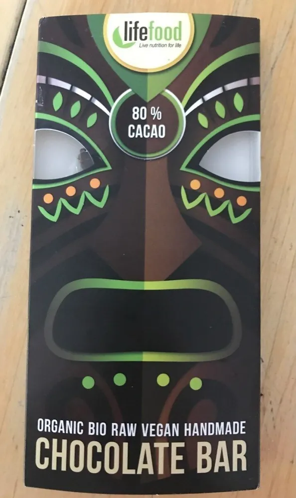 Organic bio raw vegan handmade chocolate bar