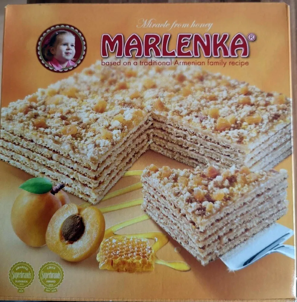 Meruňkový medový dort