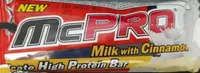 McPro, protein bar milk with cinnamon