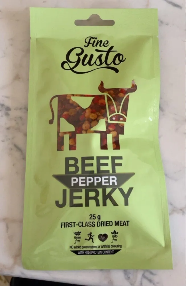 Beef pepper jerky