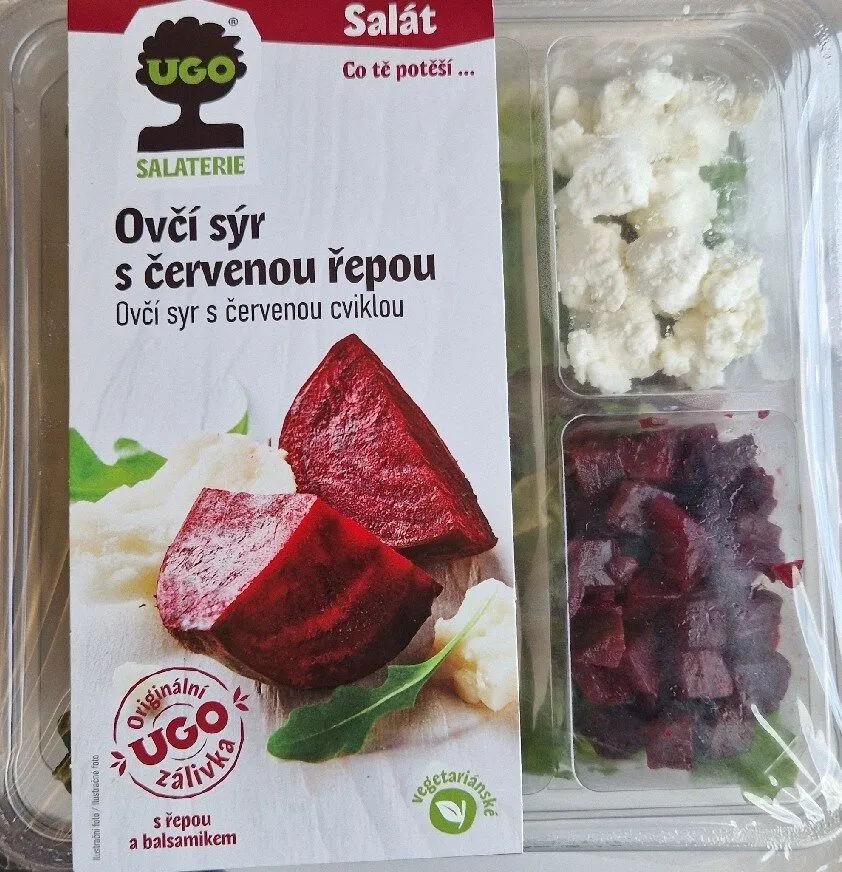 Salát ovčí sýr s červenou řepou