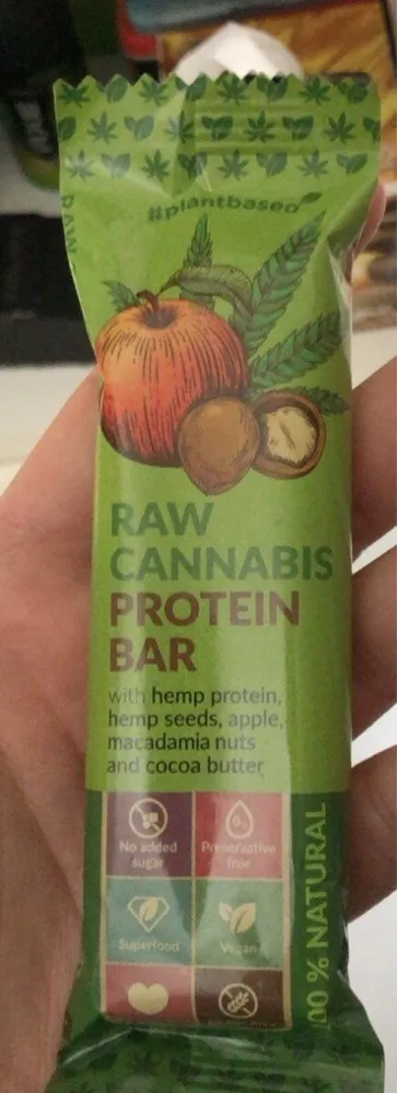 Raw cannabis protein bar